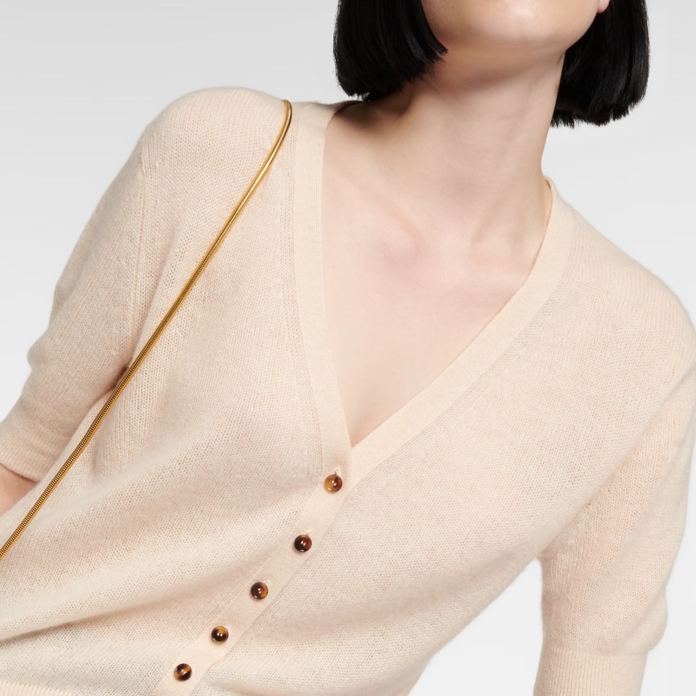 Khaite Dianna Cardigan in Custard